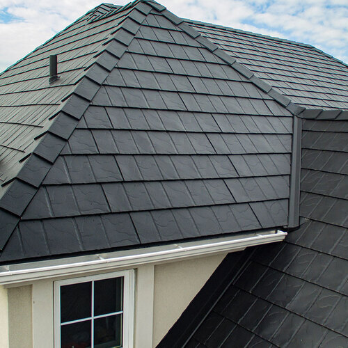Metal tile roofing